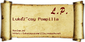 Lukácsy Pompilla névjegykártya
